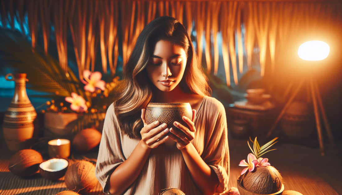 Drinking kava from a traditional bowl