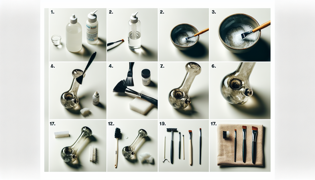 Step-by-step guide showing how to clean a bong properly