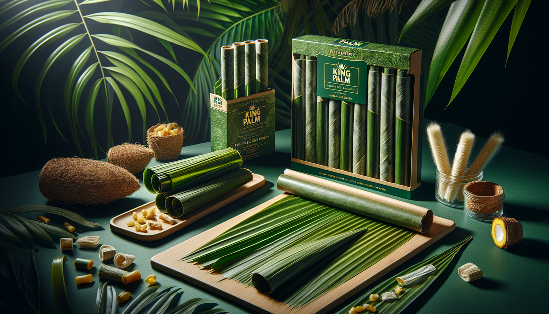 King Palm pre-rolled palm leaf wraps showing natural texture and packaging