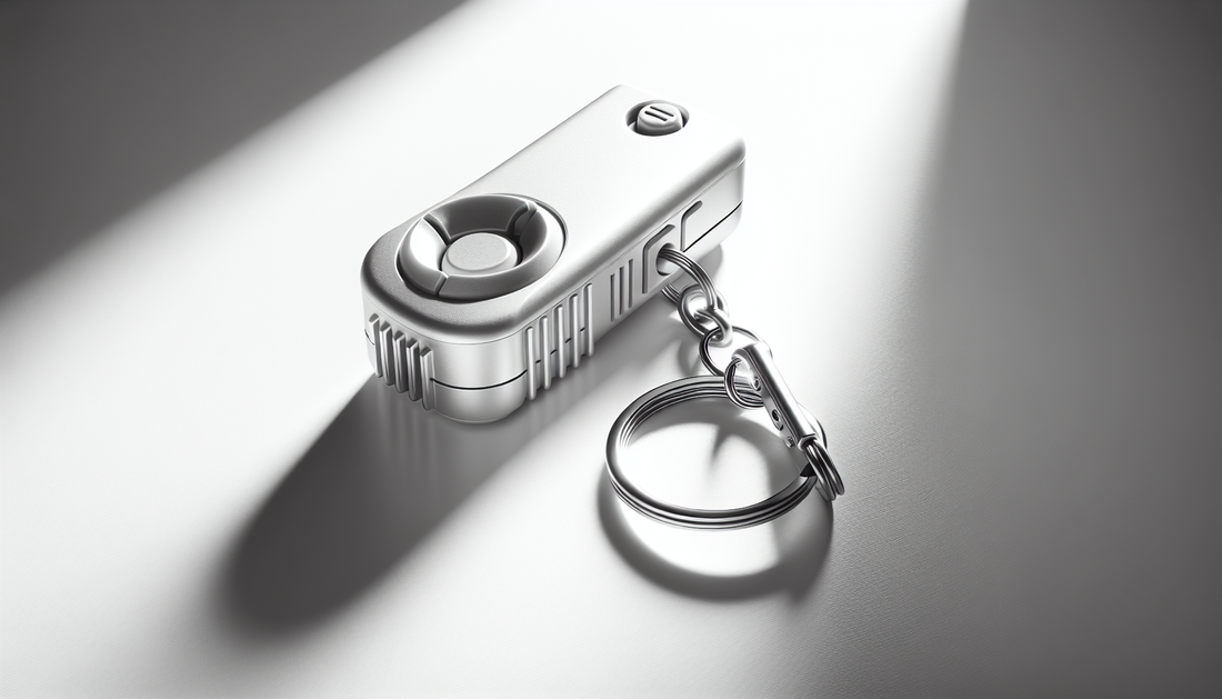 Personal safety alarm keychain device for self defense