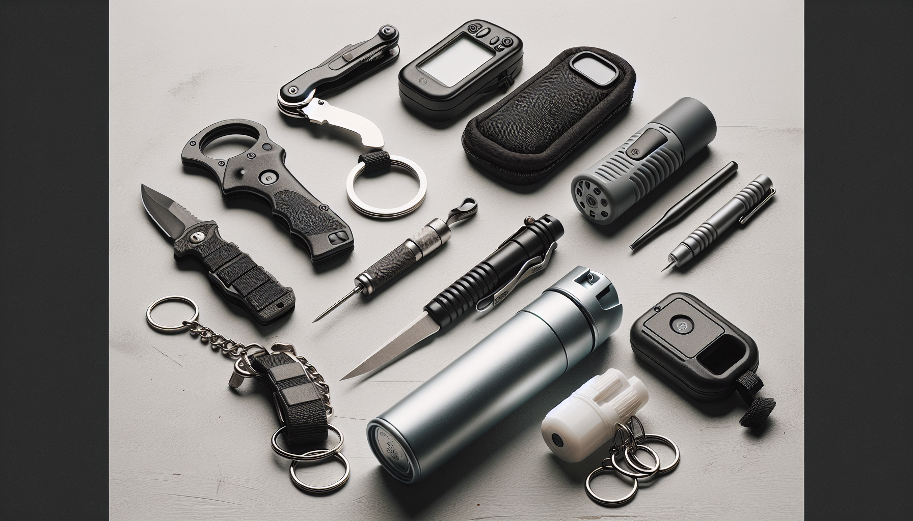 Self defense products including pepper spray and personal safety devices