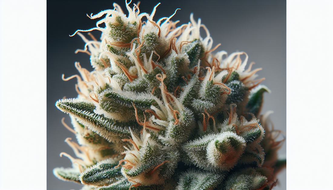 High quality THCA hemp flower with visible trichomes