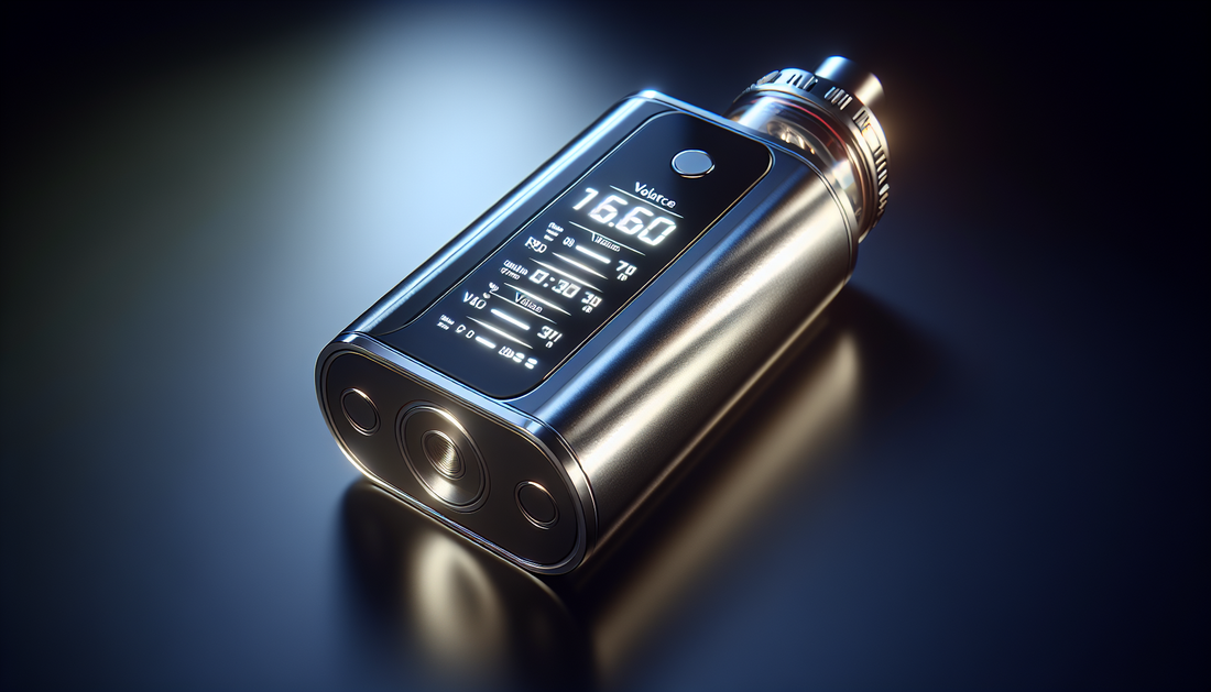 Variable voltage vape battery with adjustable settings display