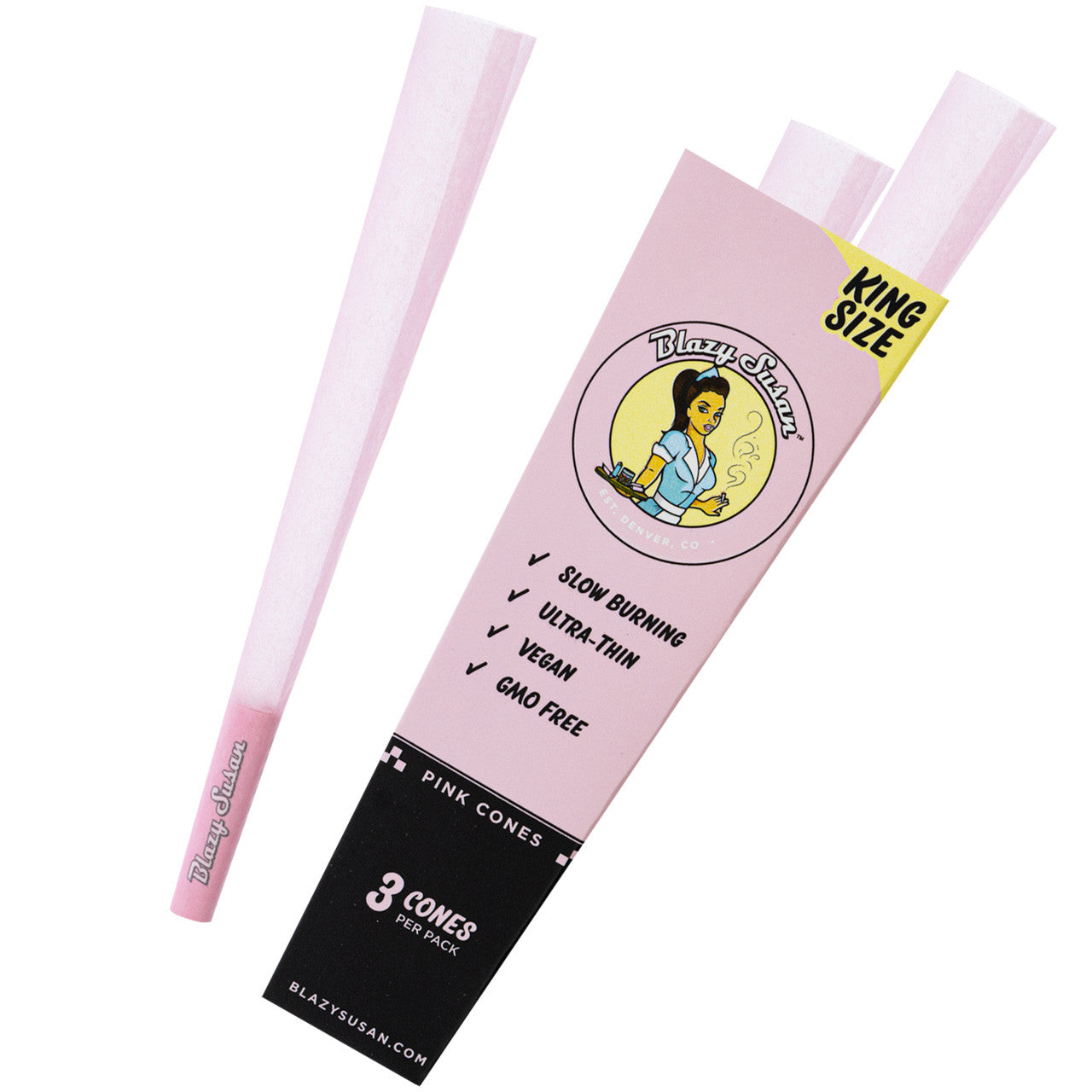 Blazy Susan ~ Cones | Pink (King Size) [3pk]