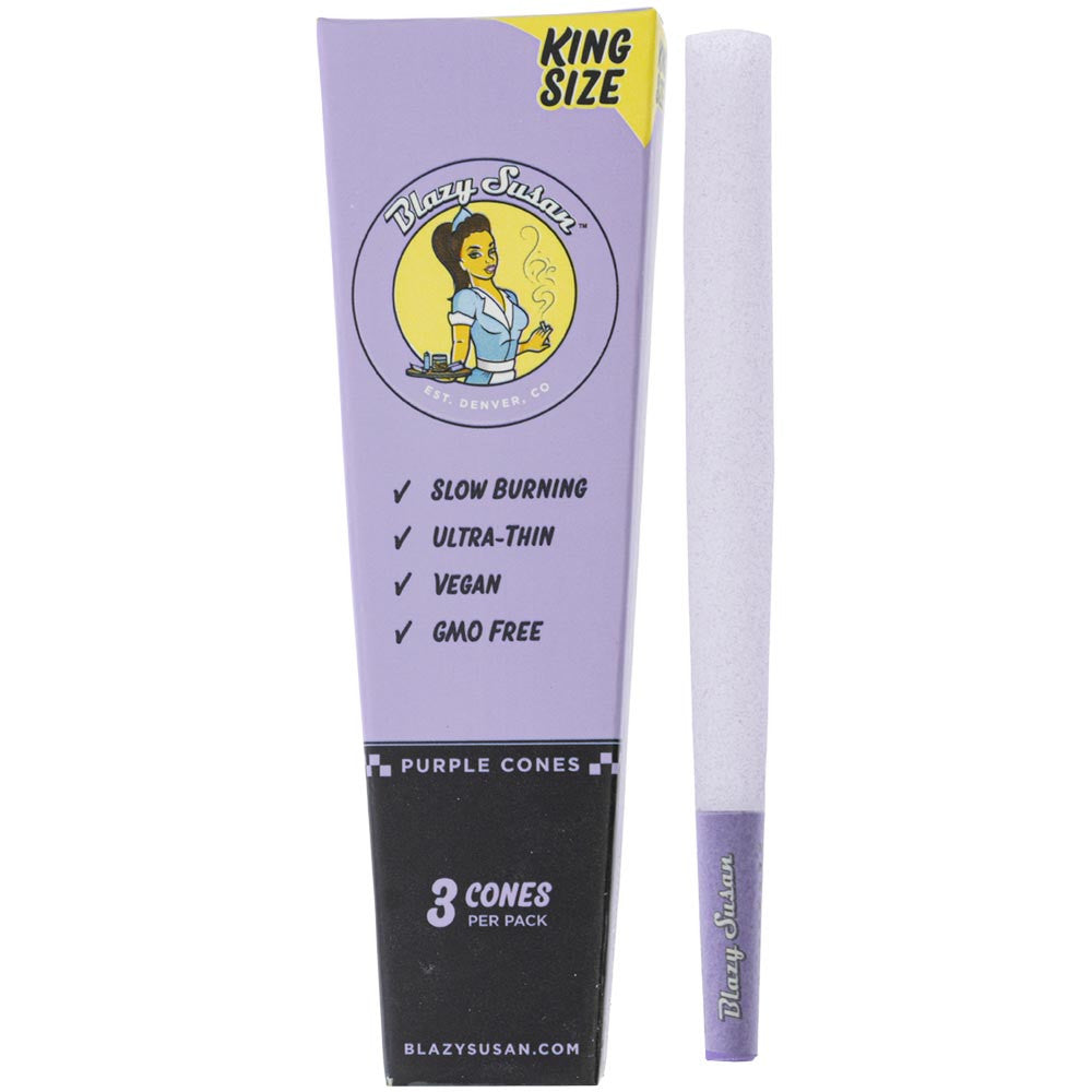 Blazy Susan ~ Cones | Purple (King Size) [3pk]