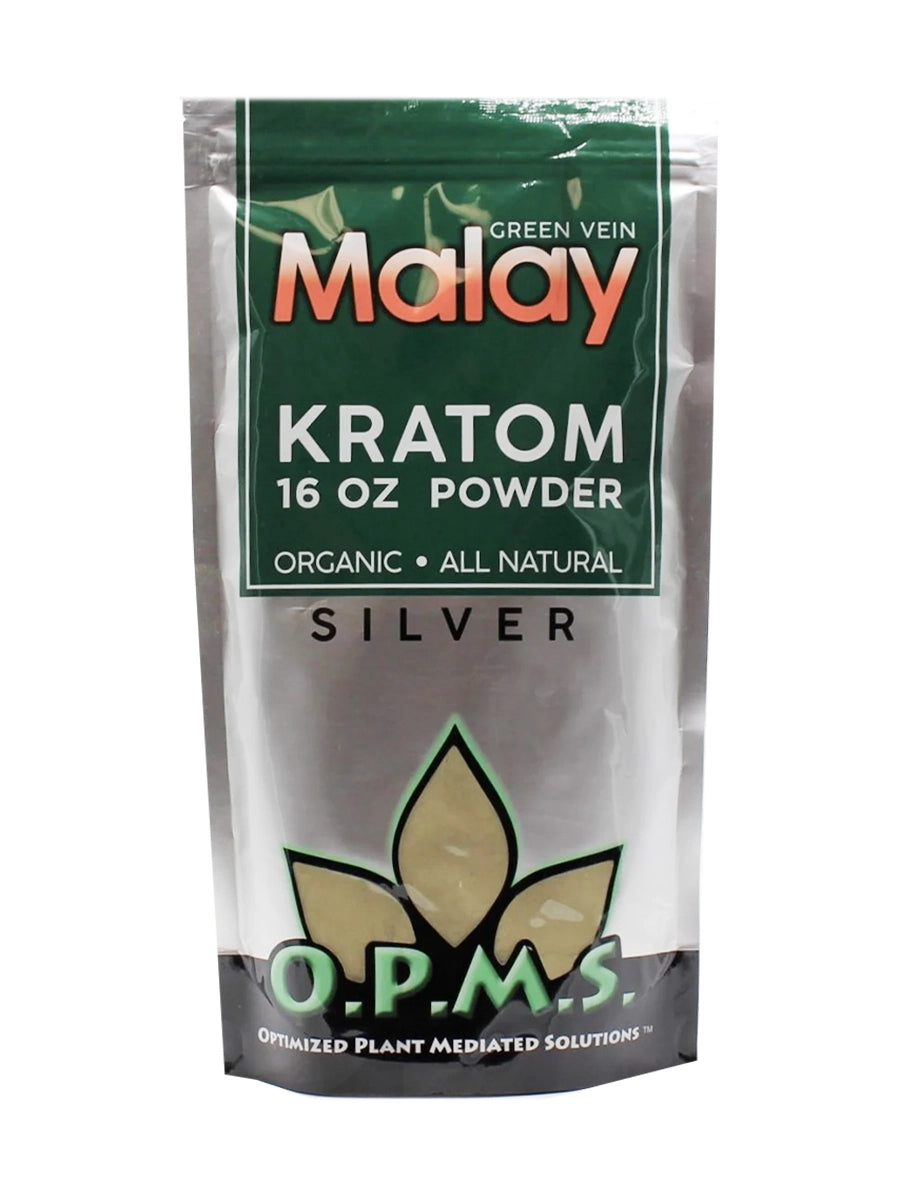 OPMS Silver Green Malay Kratom Powder 16oz