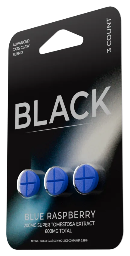 Black Label Distribution Black Advanced Cat's Claw Blend 200mg Tablets Blueberry Raspberry