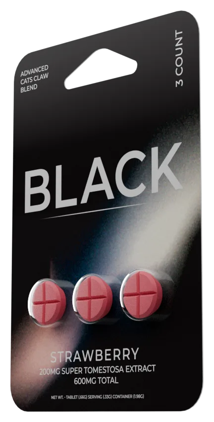 Black Label Distribution Black Advanced Cat's Claw Blend 200mg Tablets Strawberry
