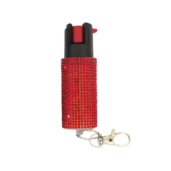 Cheetah Rhinestones 1/2 oz Keychain Pepper Spray