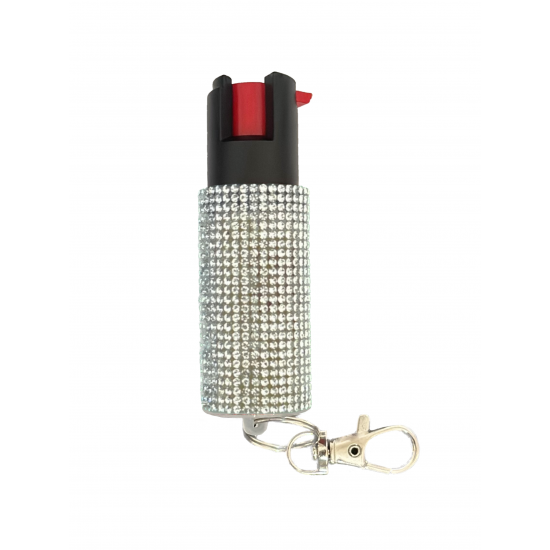 Cheetah Rhinestones 1/2 oz Keychain Pepper Spray