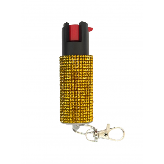 Cheetah Rhinestones 1/2 oz Keychain Pepper Spray