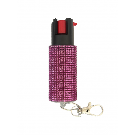 Cheetah Rhinestones 1/2 oz Keychain Pepper Spray