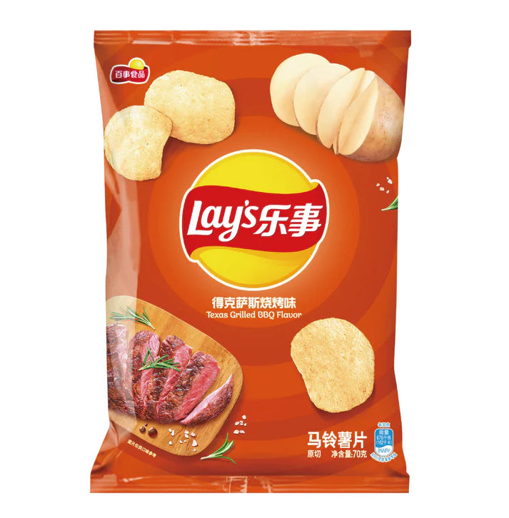 Lays Chips Texas Grilled BBQ 70g (China)
