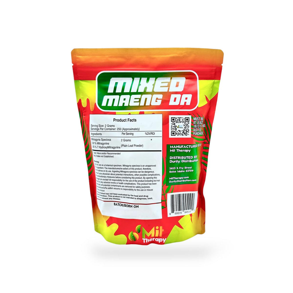 MIT Therapy Kratom Powder Back Label - Lab Tested