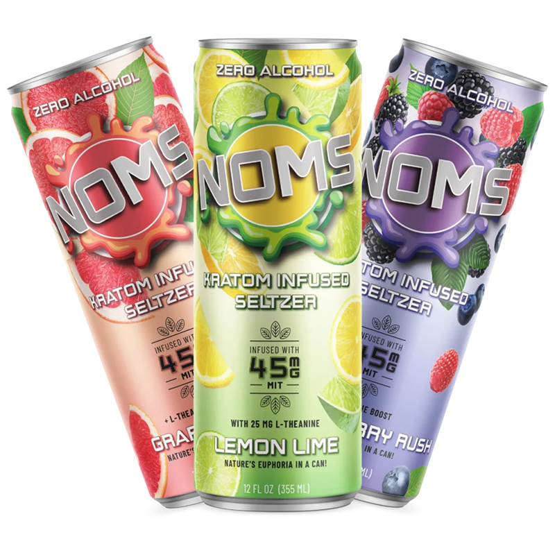 NOMS Kratom Infused Seltzer 12oz 45mg (Variety Pack)