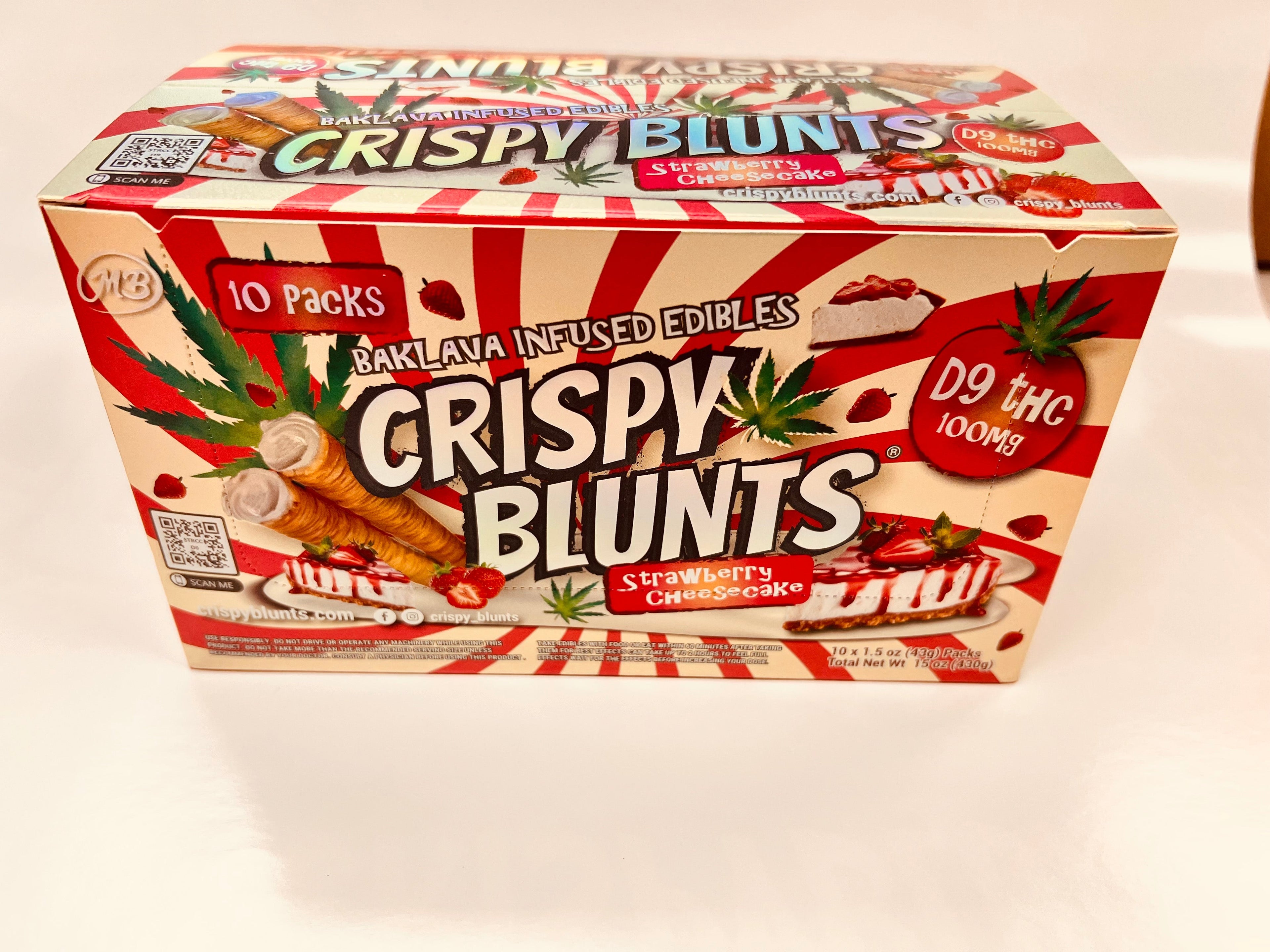 Crispy Blunts Delta 9 Strawberry Cheesecake 10ct Display Box