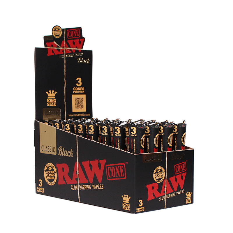 Raw Black - Cones | Classic (King Size) [3ct]