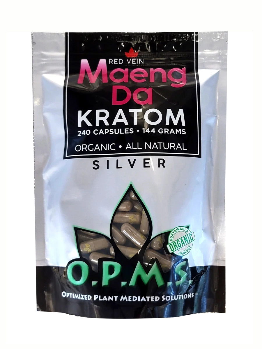 OPMS Silver Red Vein Maeng Da Kratom Capsules