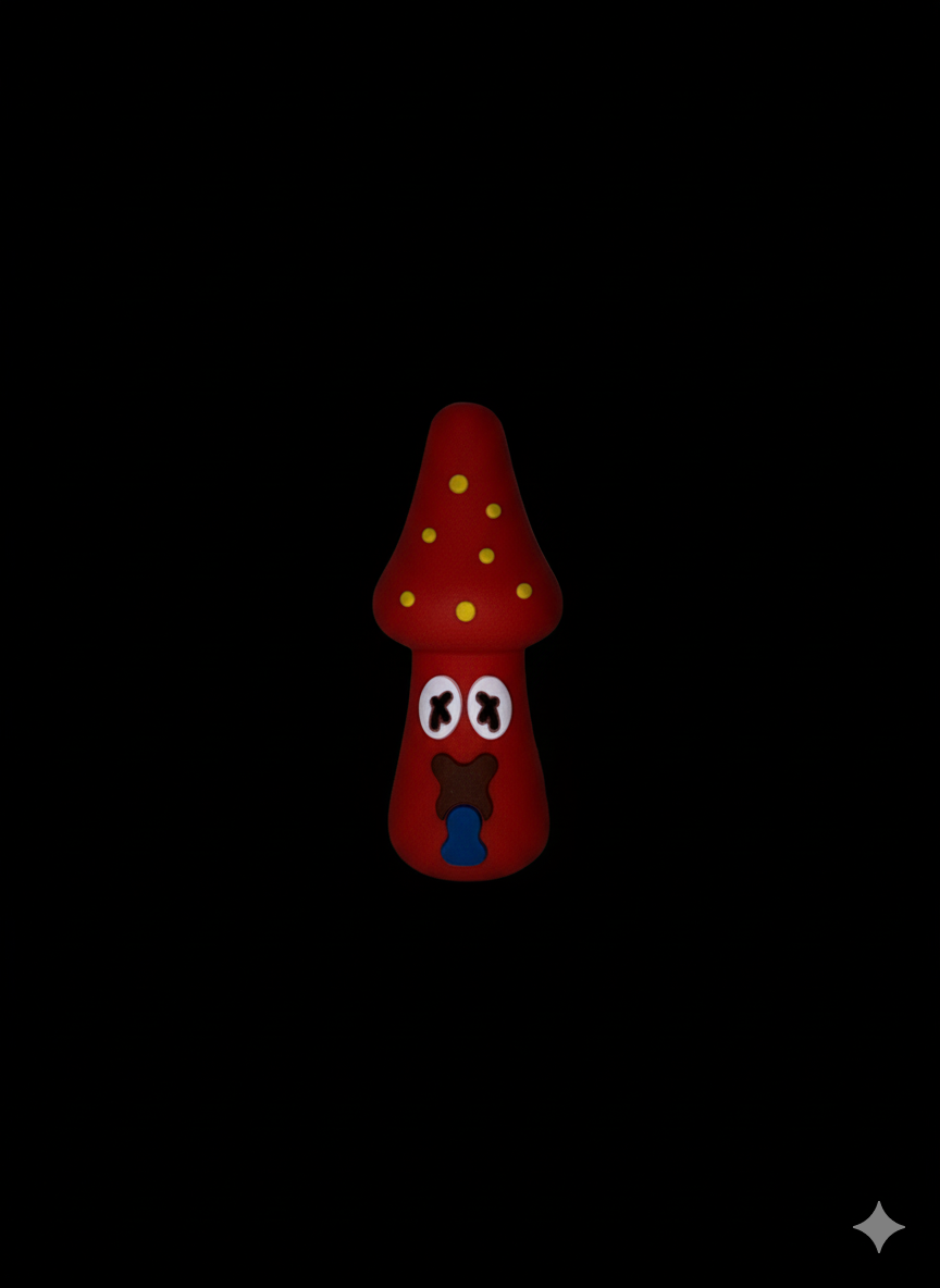 Silicone Hand Pipe - Small Mushroom Head