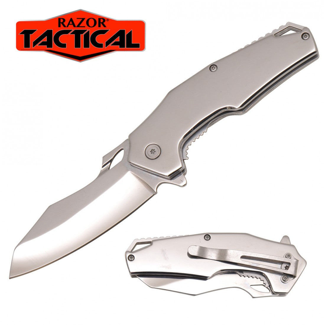 Titanium Silver Spring Assisted Knife