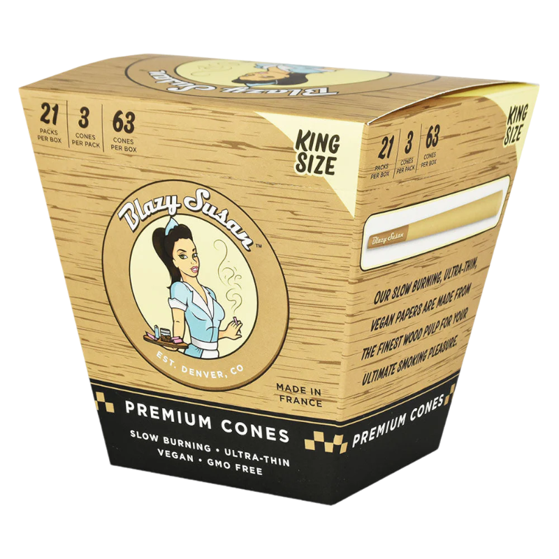 Blazy Susan ~ Cones | Unbleached (King Size) [3pk]