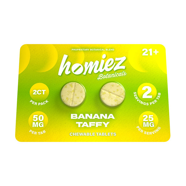 Homiez - Botanicals [50mg × 2ct = 100mg] Tablets (Banana Taffy)