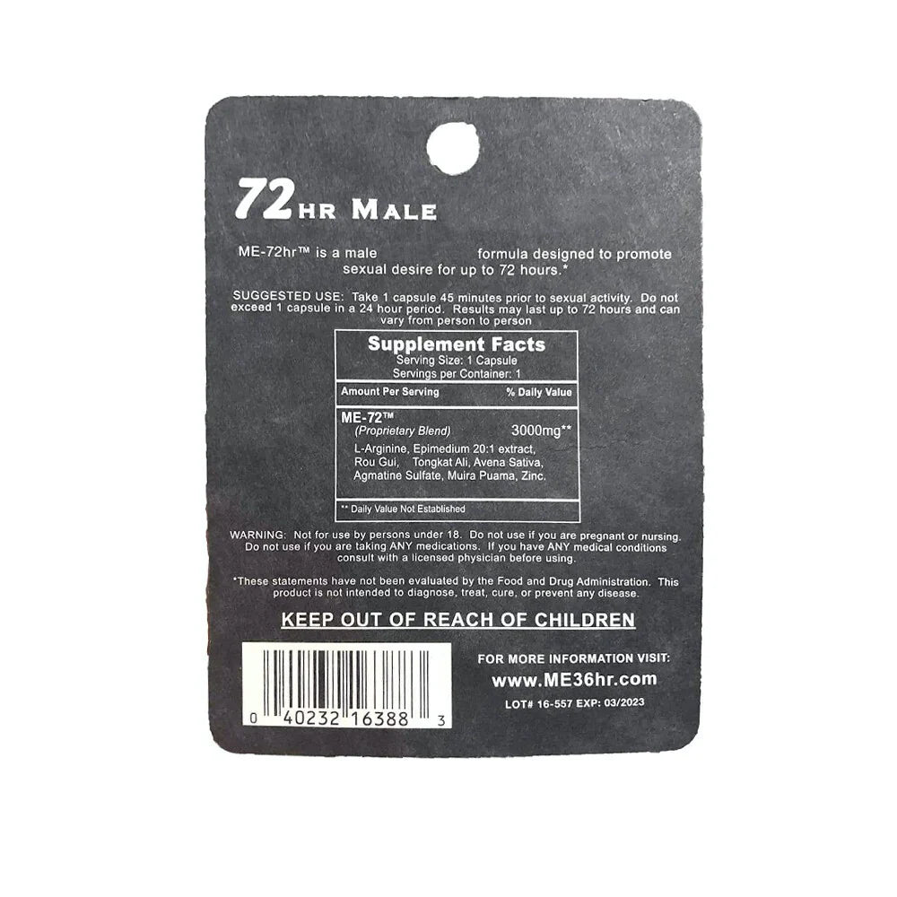 ME-72 Extreme 72-Hour Male Enhancement