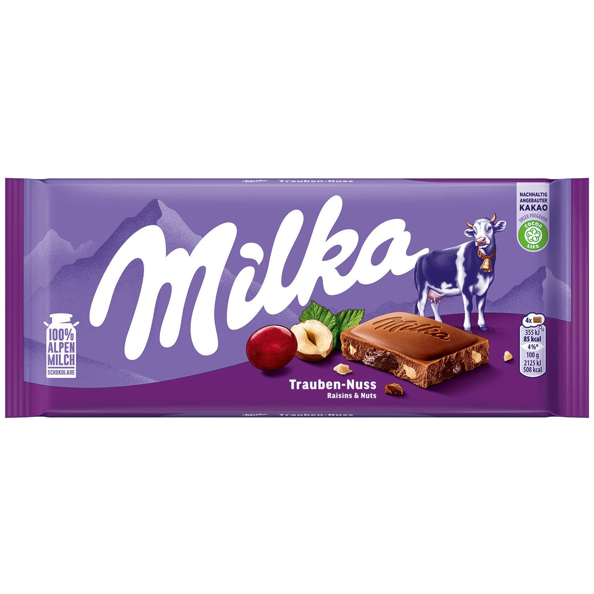 Milka Raisins & Nuts 90g (Germany)
