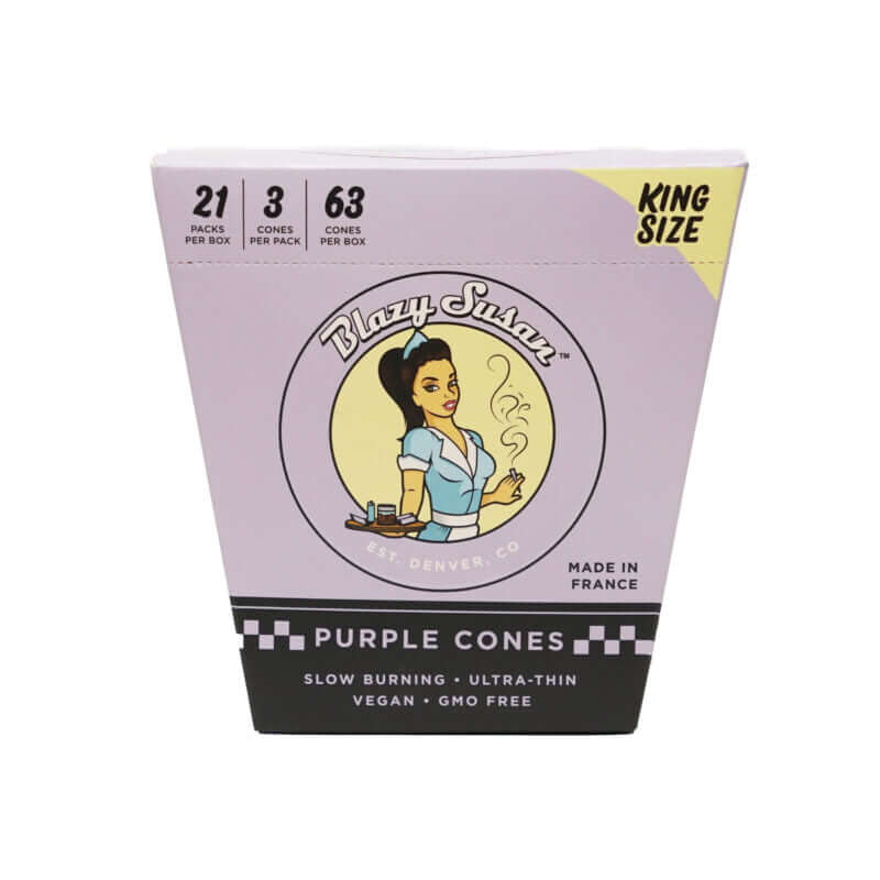 Blazy Susan ~ Cones | Purple (King Size) [3pk]