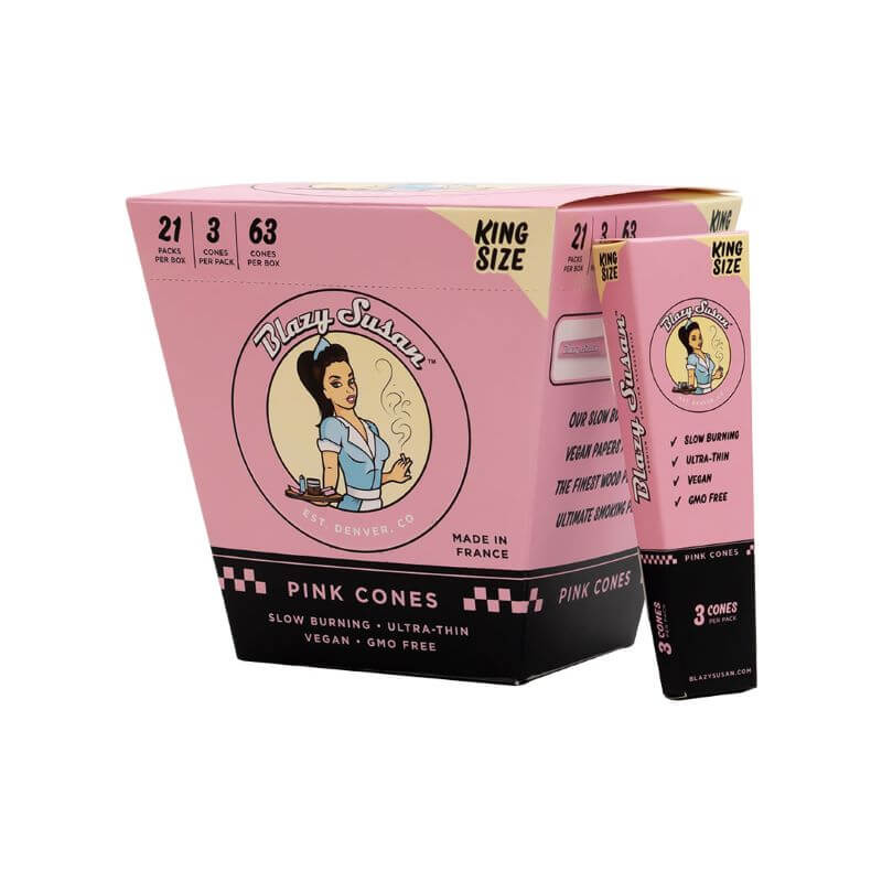 Blazy Susan ~ Cones | Pink (King Size) [3pk]